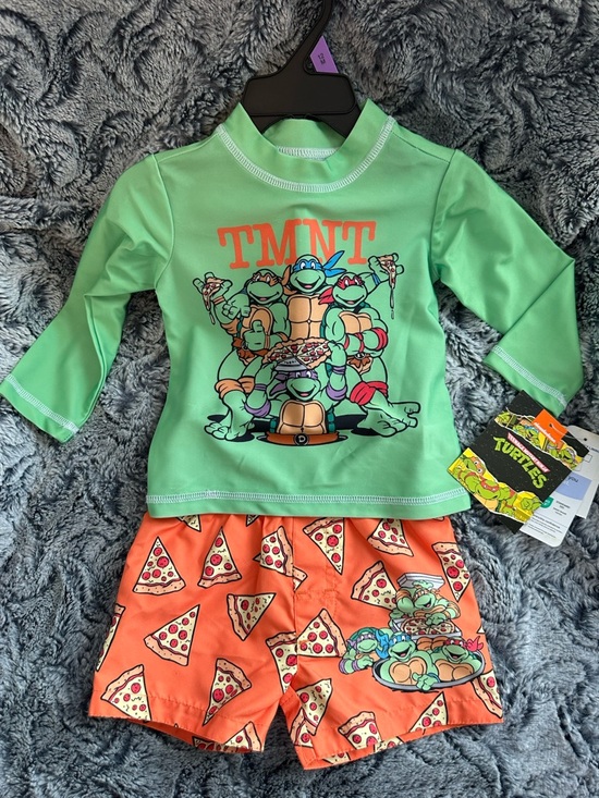 Nickelodeon Other - NWTS Nickelodeon Teenage Mutant Ninja Turtles Rashie Swim Set Sz 12 mos